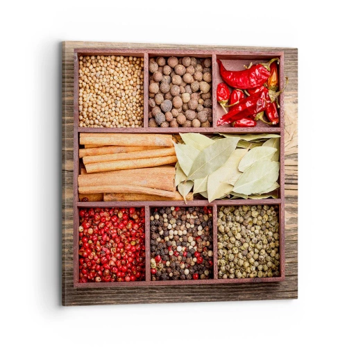 Cuadro sobre lienzo - Impresión de Imagen - Orden de formas, composición de aromas - 70x70 cm