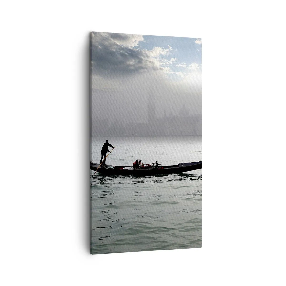 Cuadro sobre lienzo - Impresión de Imagen - Una fabulosa ciudad de agua y niebla - 45x80 cm