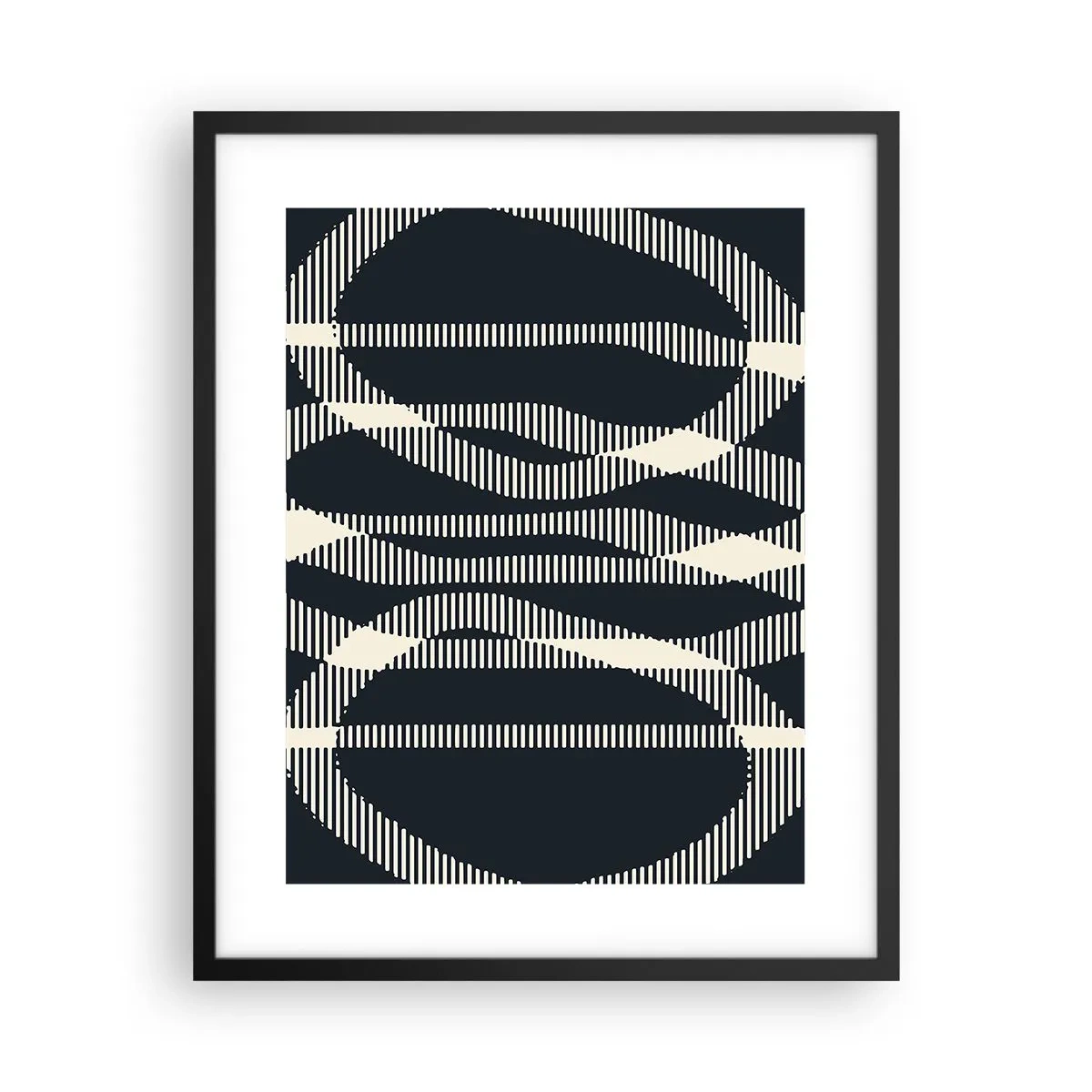 Póster en marco negro - Un intento de romper la oscuridad - 40x50 cm