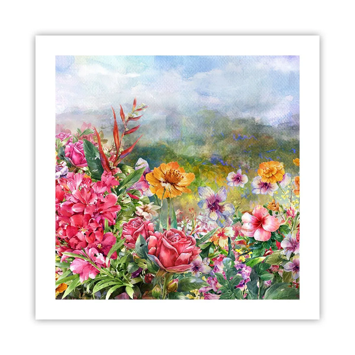 Póster - Un jardín enloquecido - 50x50 cm