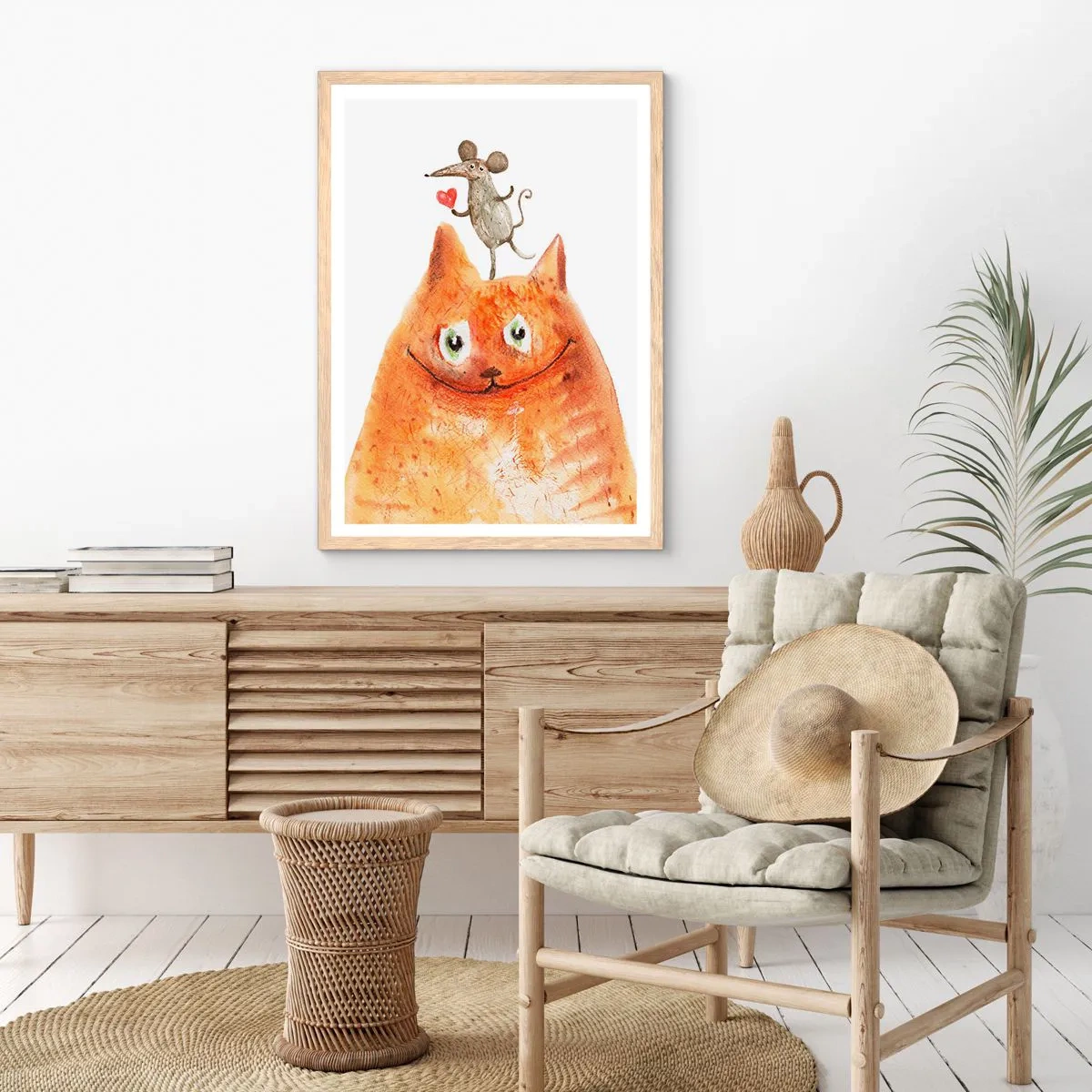 Póster en marco roble claro - Paradojas del amor - 61x91 cm