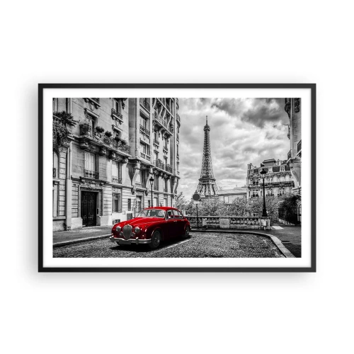 Póster en marco negro - Un depredador en la ciudad - 91x61 cm