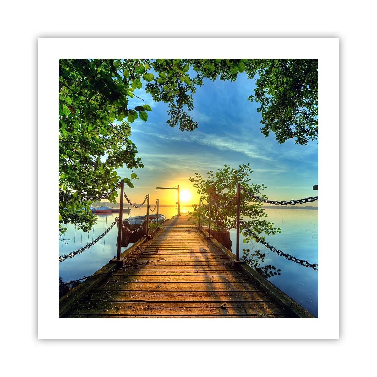 Póster - Atardecer junto al agua - 50x50 cm