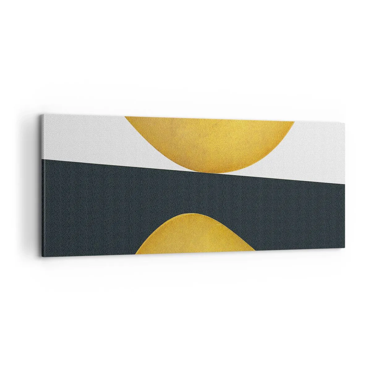 Cuadro sobre lienzo - Impresión de Imagen - Blanco, negro, dorado - 100x40 cm