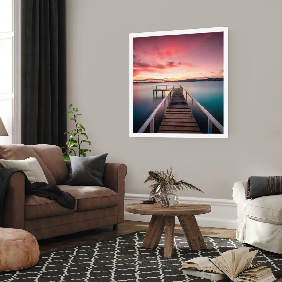 Póster - La suave llama del atardecer - 40x40 cm