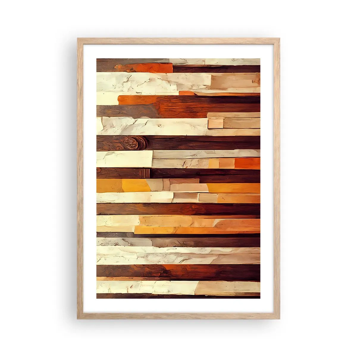 Póster en marco roble claro - Himno de los árboles del bosque - 50x70 cm