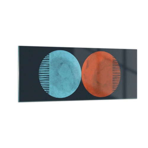 Cuadro sobre vidrio - Impresiones sobre Vidrio - ¿Solo geometría? - 100x40 cm