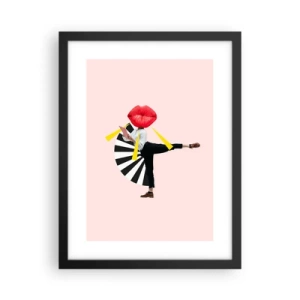 Póster en marco negro - Arte pop surrealista - 30x40 cm