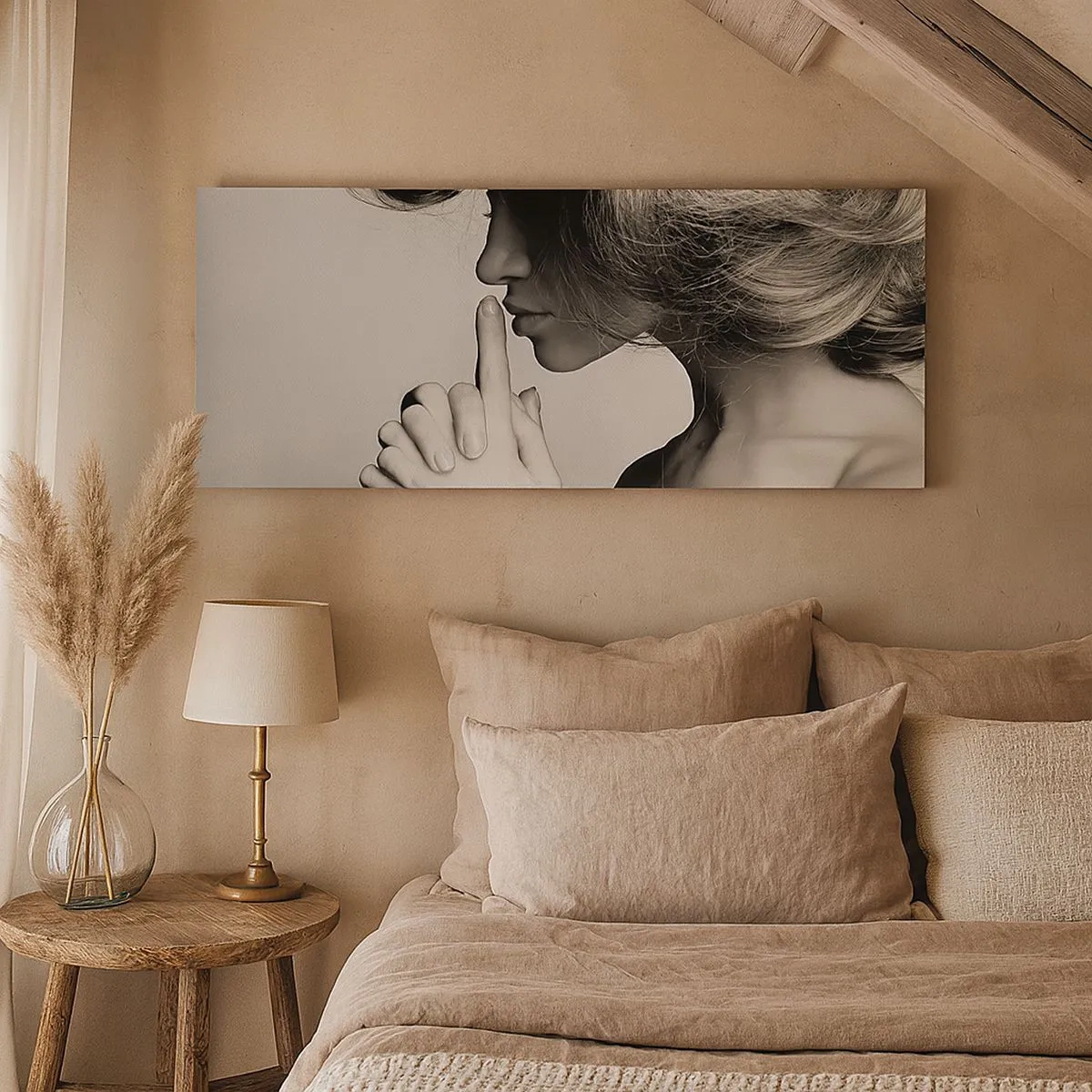 Cuadro sobre lienzo - Impresión de Imagen - Escucharme a mí misma - 100x40 cm