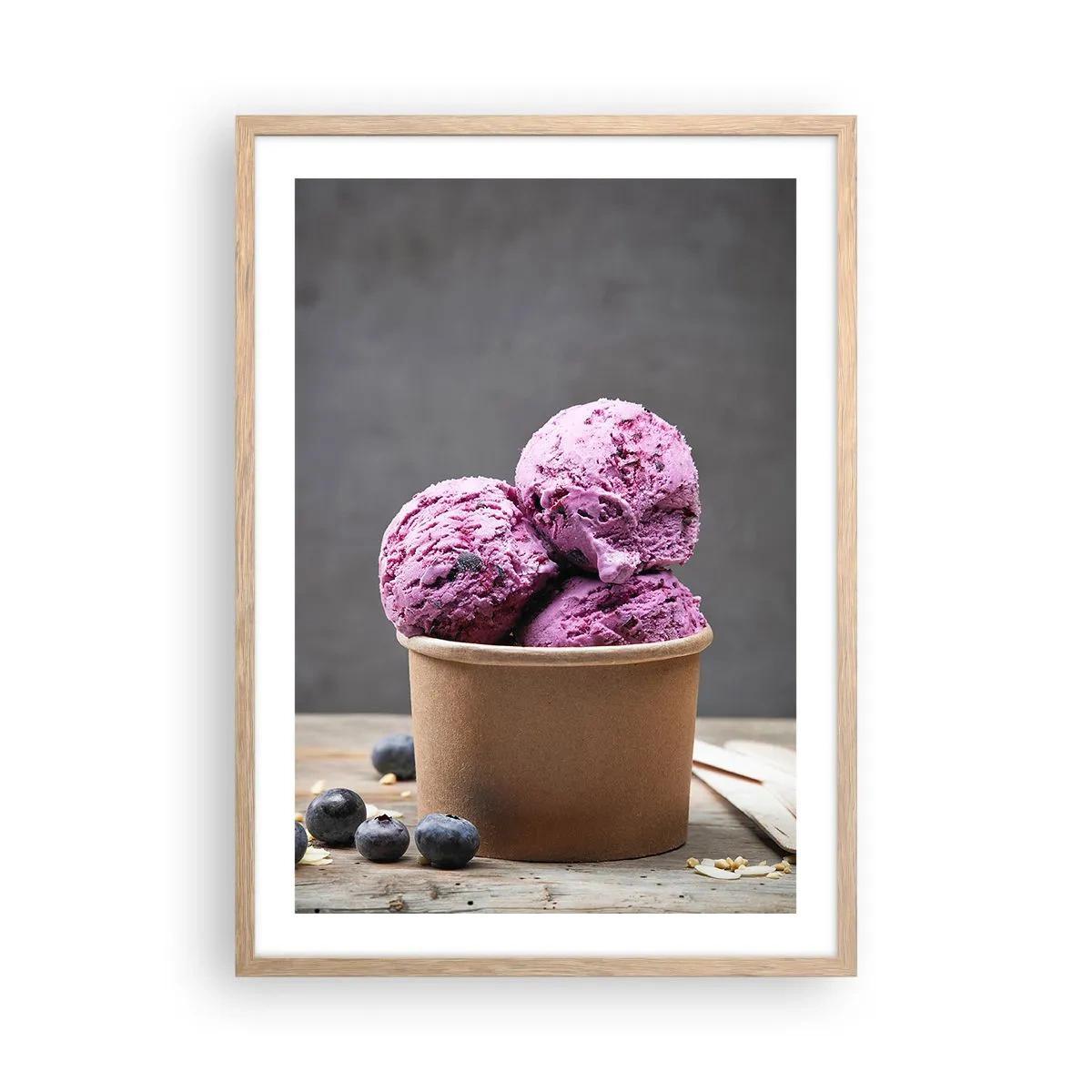 Póster en marco roble claro - Dulzura y frescor - 50x70 cm