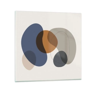 Cuadro sobre vidrio - Impresiones sobre Vidrio - Gotas de color - 70x70 cm