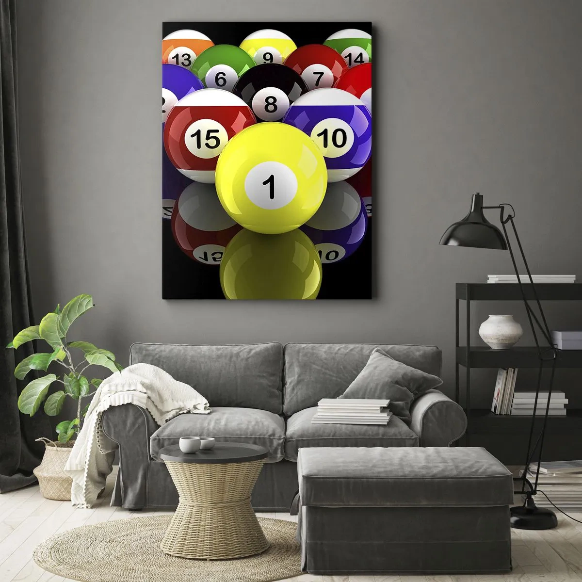 Cuadro sobre lienzo - Impresión de Imagen - Diferentes colores del juego - 45x80 cm