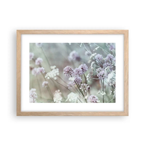 Póster en marco roble claro - Dulces filigranas de hierbas - 40x30 cm