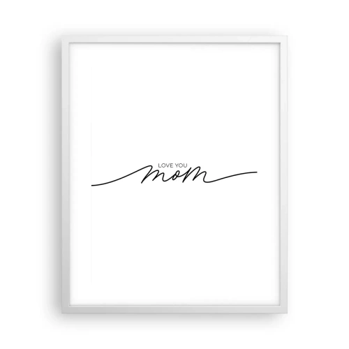 Póster en marco blanco - Gran emoción - 40x50 cm