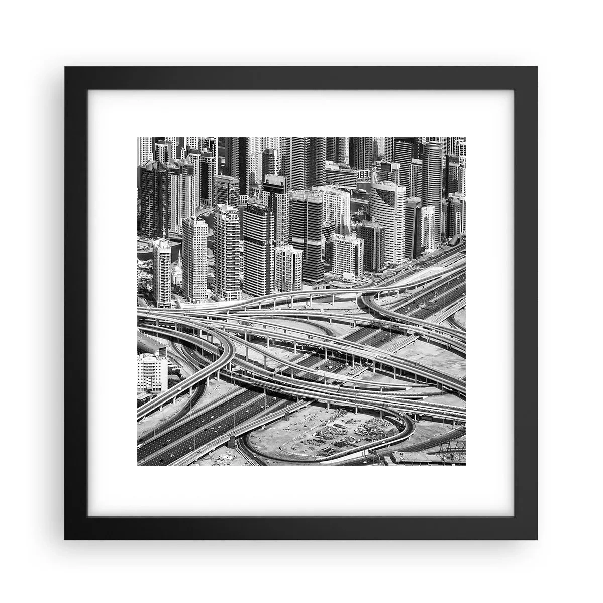 Póster en marco negro - Dubái: la ciudad imposible - 30x30 cm