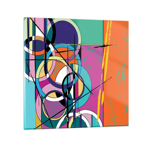 Cuadro sobre vidrio - Impresiones sobre Vidrio - Círculo sobre círculo - 40x40 cm