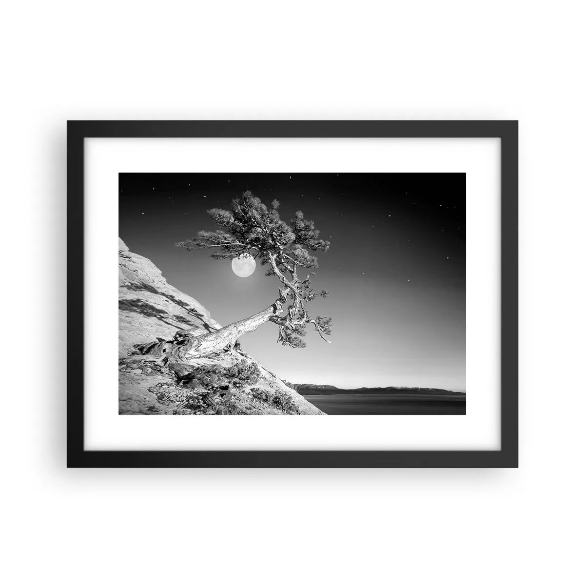 Póster en marco negro - Un guerrero victorioso - 40x30 cm