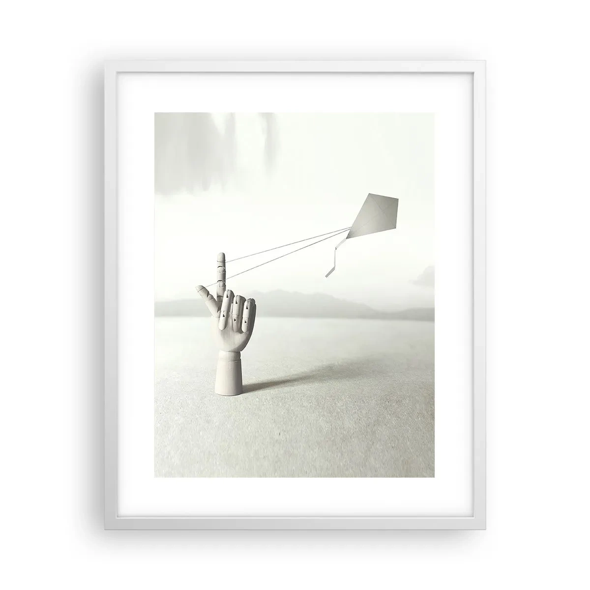 Póster en marco blanco - Una prueba de fuerza - 40x50 cm