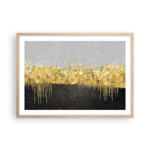 Póster en marco roble claro - Hacia arriba y hacia abajo - 70x50 cm