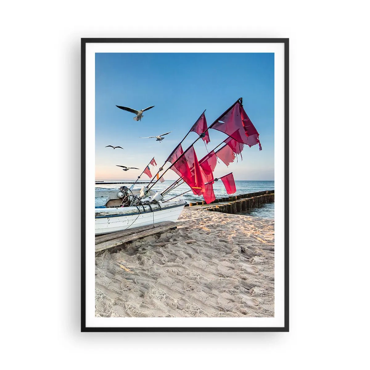 Póster en marco negro - Un merecido descanso - 70x100 cm