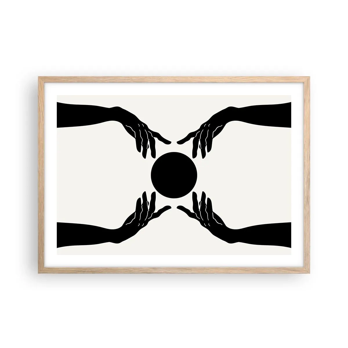 Póster en marco roble claro - Una señal secreta - 70x50 cm