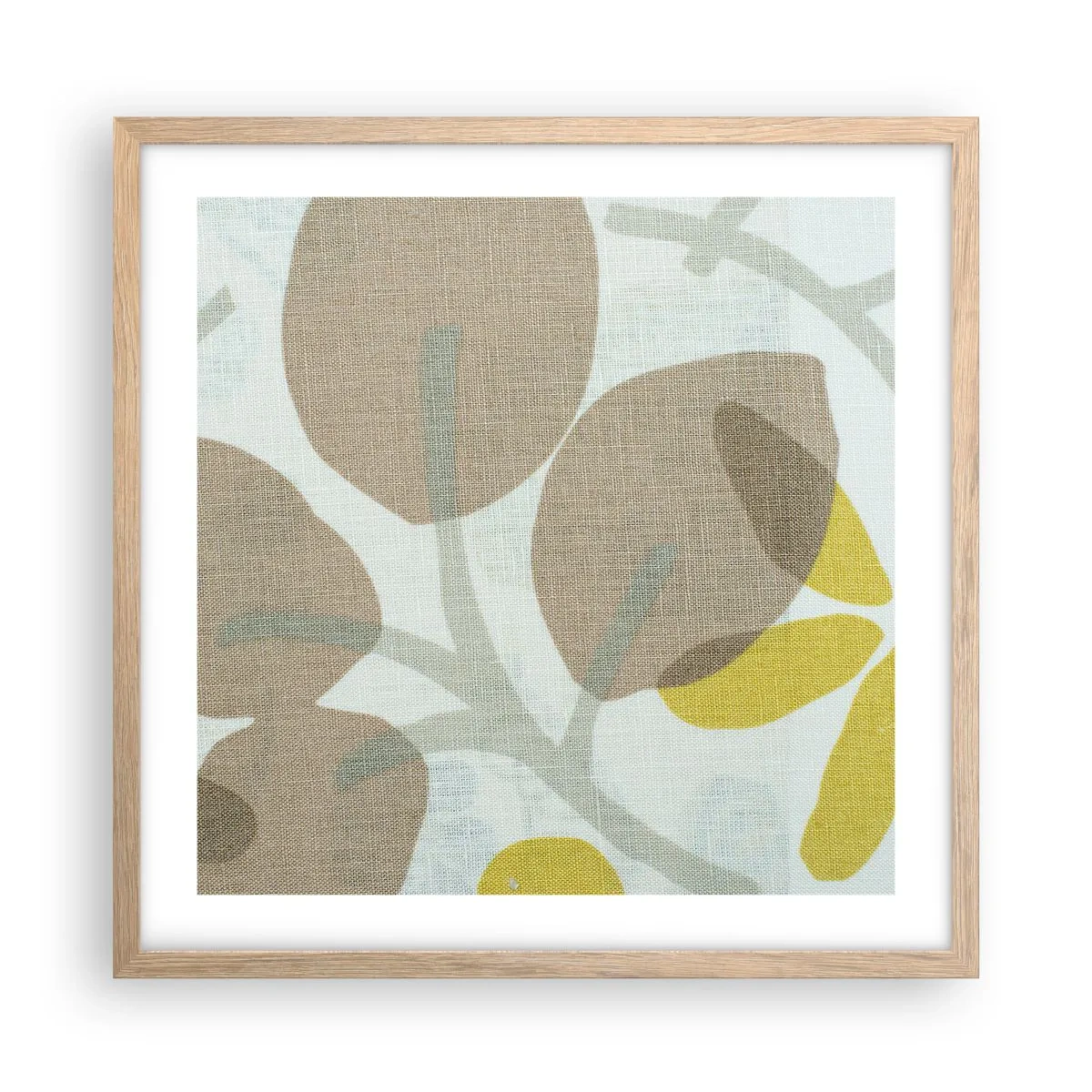 Póster en marco roble claro - Composición a pleno sol - 50x50 cm