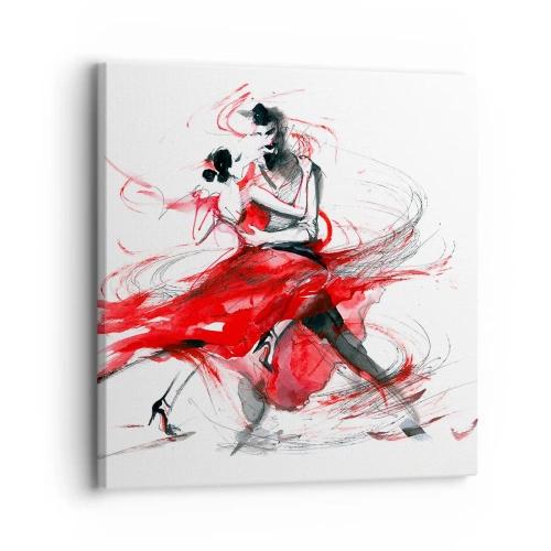 Cuadro sobre lienzo - Impresión de Imagen - El tango: el ritmo de la pasión - 30x30 cm