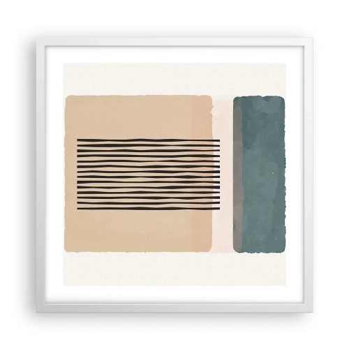 Póster en marco blanco - Todo en orden - 50x50 cm