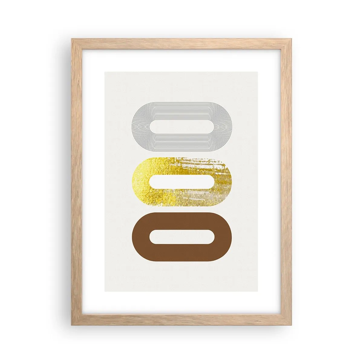 Póster en marco roble claro - ¡Ooo! - 30x40 cm