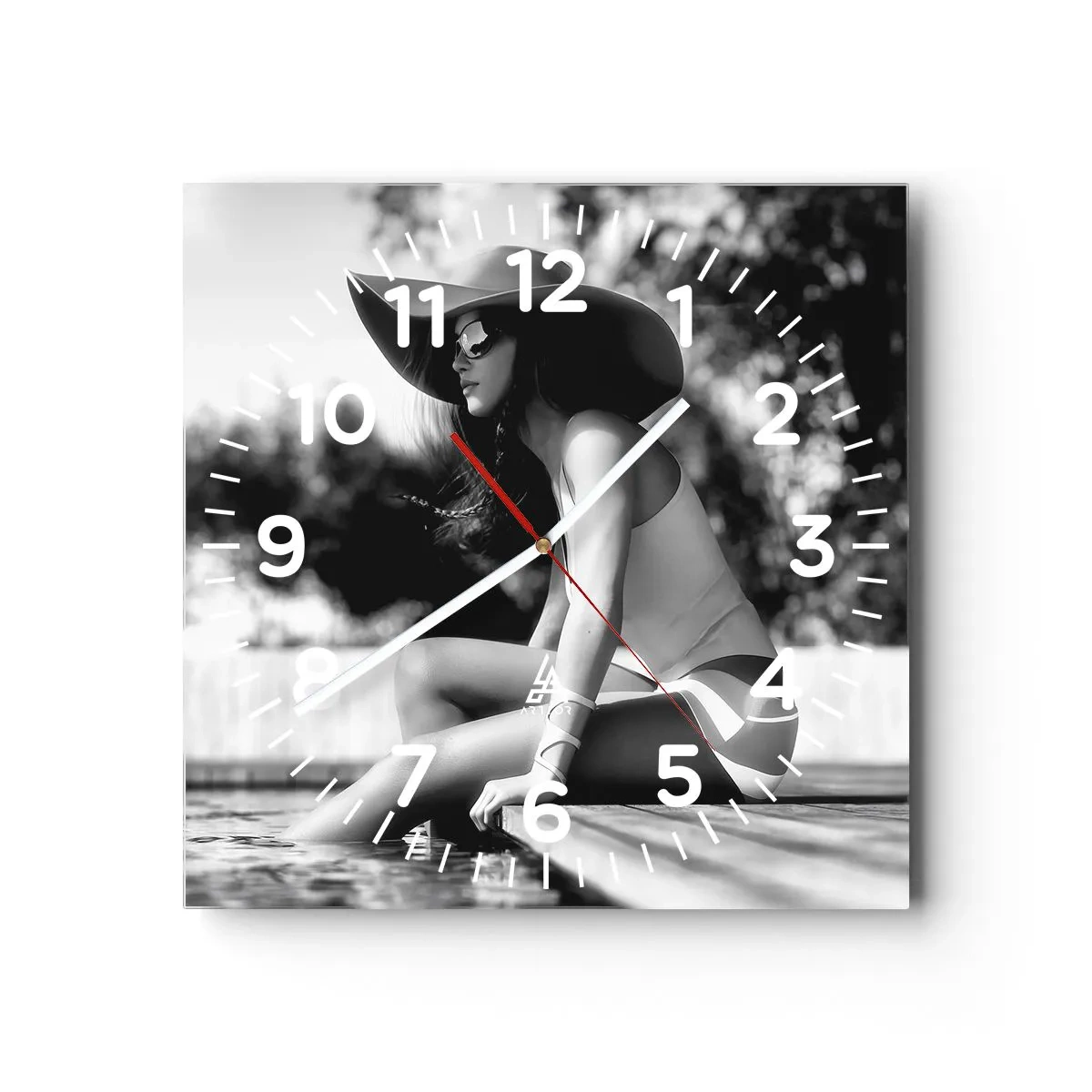 Reloj de pared - Reloj de vidrio - Un sueño de verano - 40x40 cm