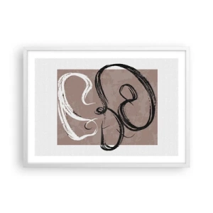 Póster en marco blanco - Composición: la búsqueda de la plenitud - 70x50 cm