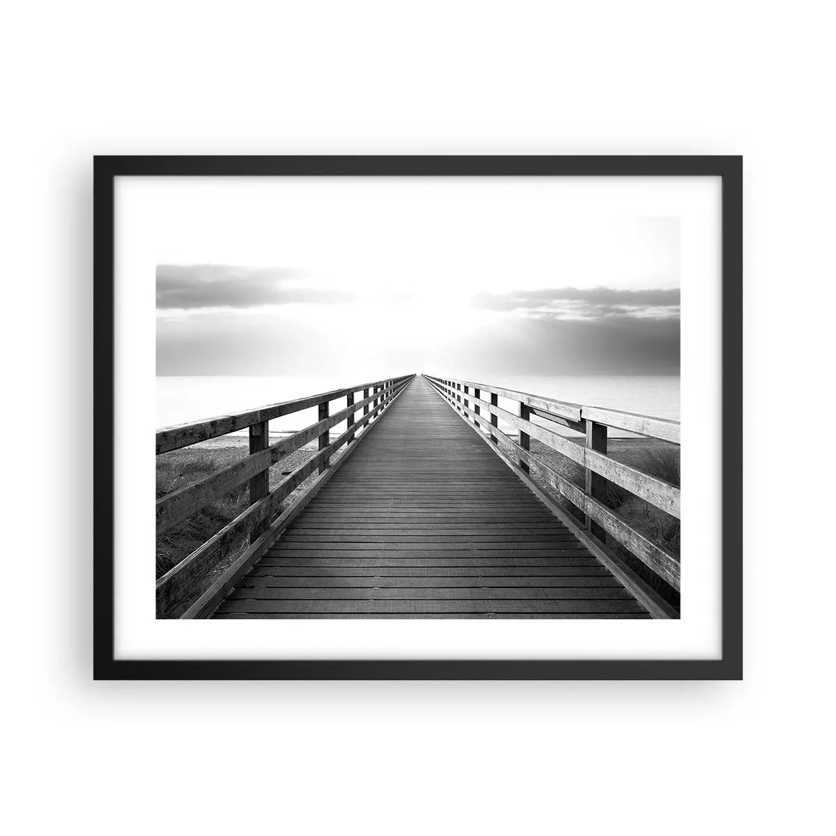 Póster en marco negro - En la distancia... - 50x40 cm