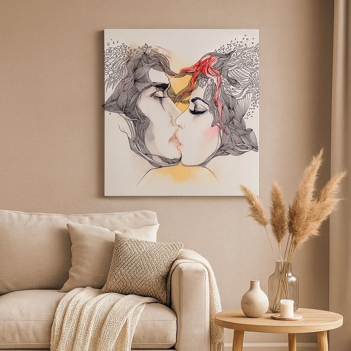 Cuadro sobre lienzo - Impresión de Imagen - El mundo no importa - 30x30 cm