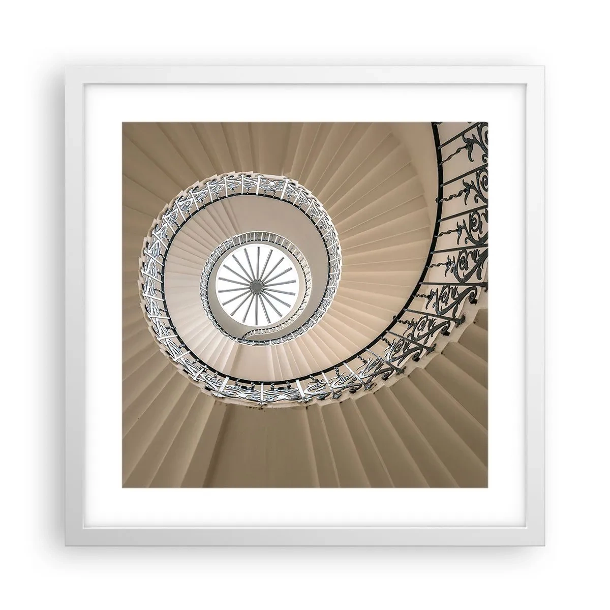 Póster en marco blanco - En el interior de una concha - 40x40 cm