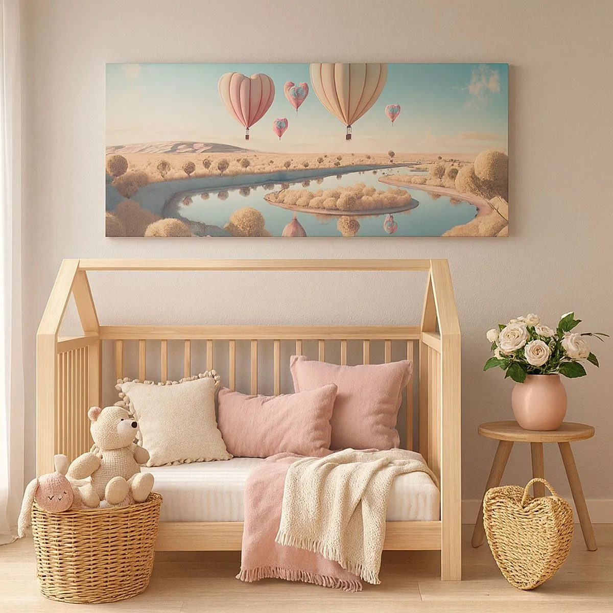 Cuadro sobre lienzo - Impresión de Imagen - El amor te hace volar - 100x40 cm