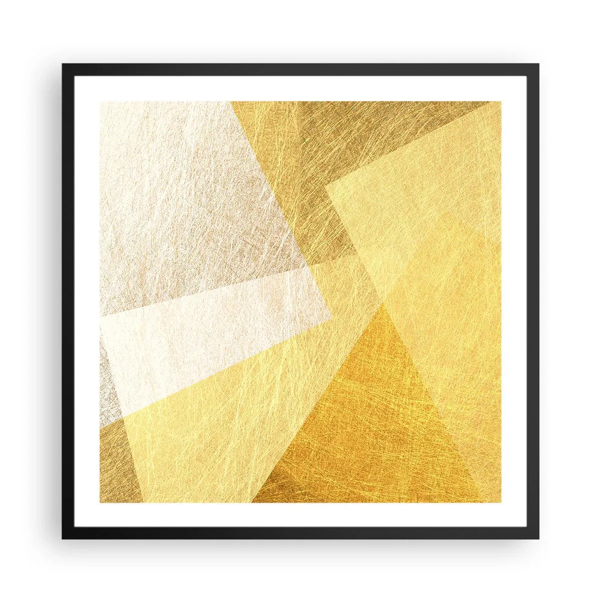 Póster en marco negro - Tiempo de geometría - 60x60 cm