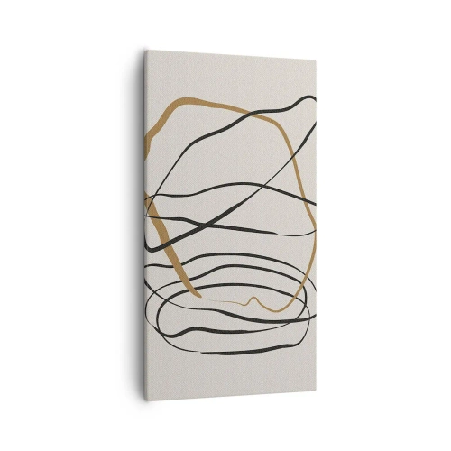 Cuadro sobre lienzo - Impresión de Imagen - Composición: danza lineal - 55x100 cm