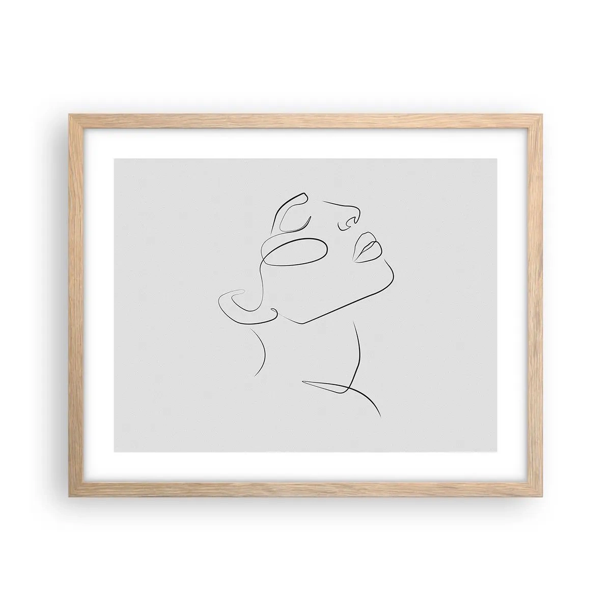 Póster en marco roble claro - Meandros de un sueño - 50x40 cm