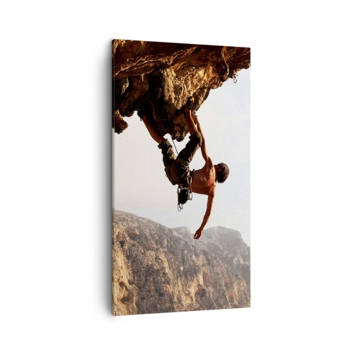 Cuadro sobre lienzo - Impresión de Imagen - Un mundo en la roca - 45x80 cm