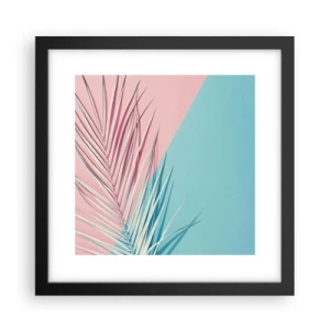 Póster en marco negro - Impresión tropical - 30x30 cm