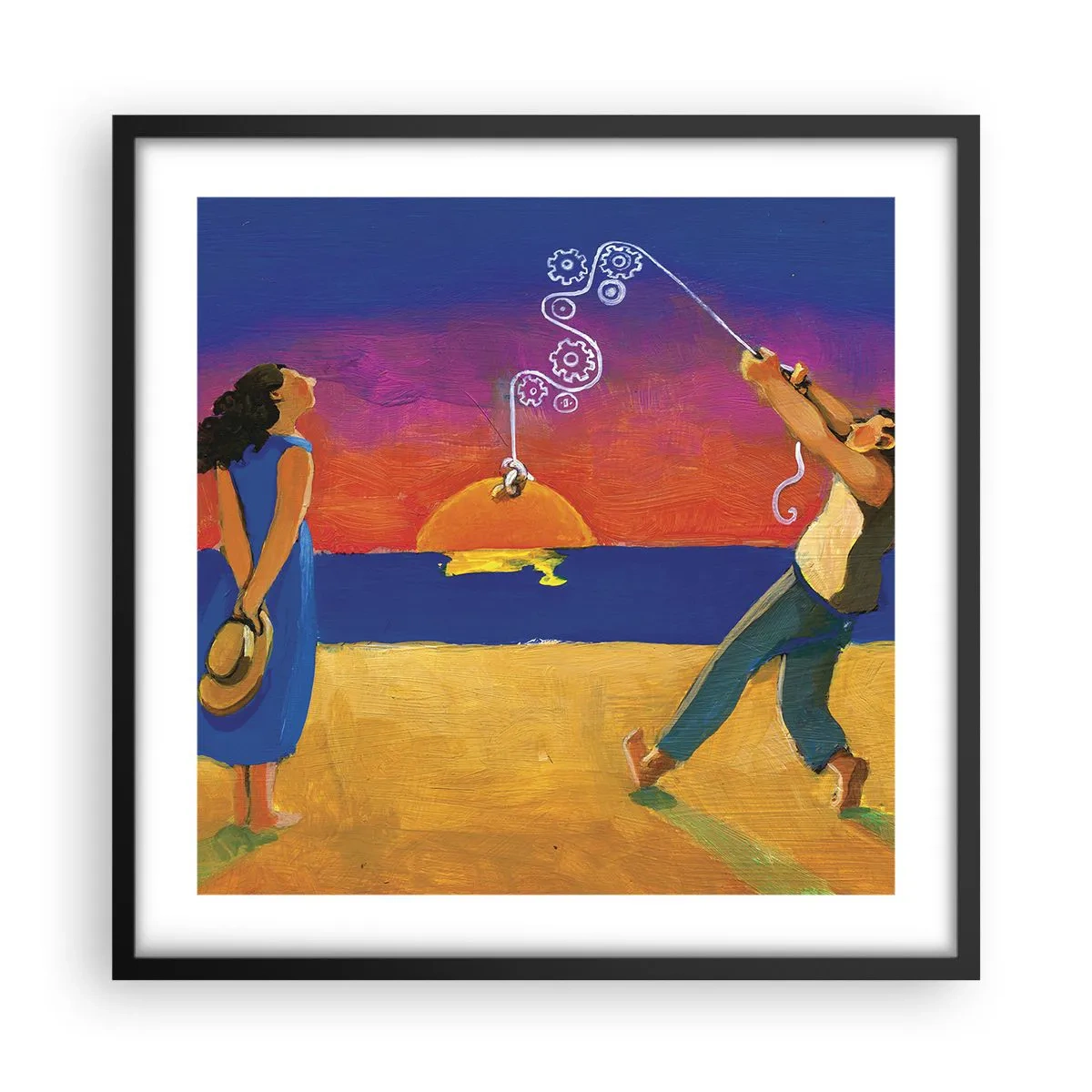 Póster en marco negro - Mucho más que una estrella del cielo - 50x50 cm