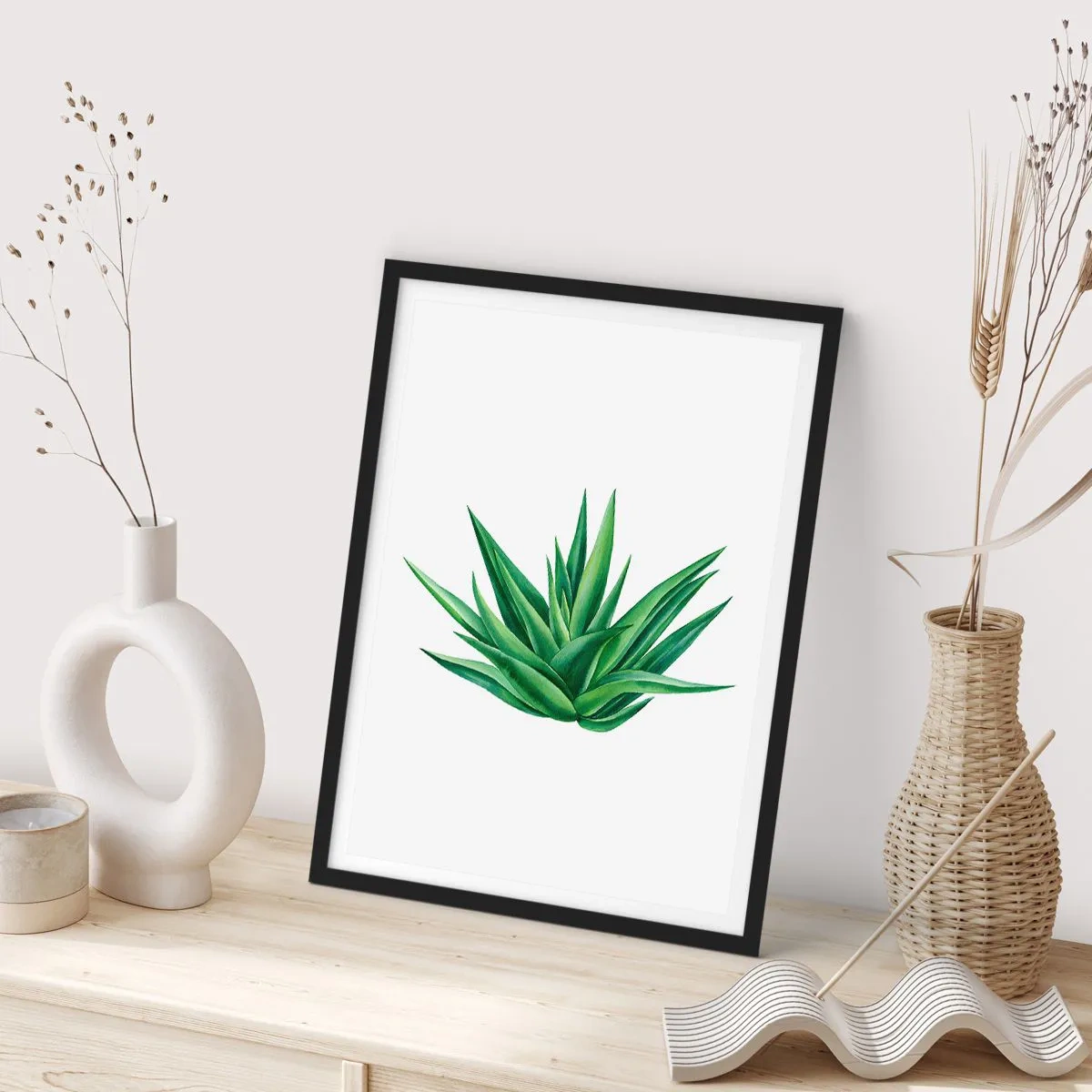 Póster en marco negro - Verde - fuerza - vida - 61x91 cm