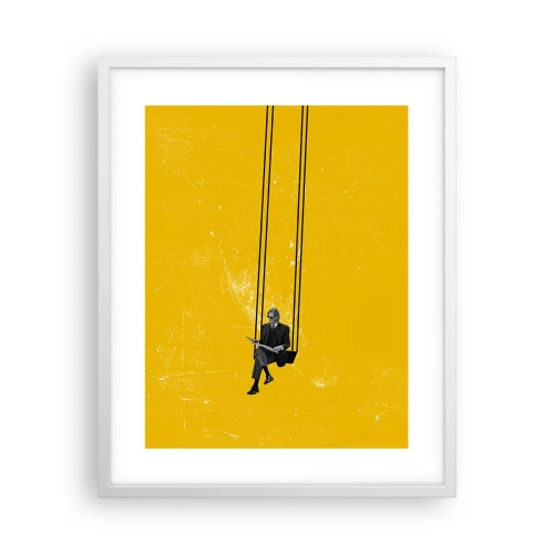 Póster en marco blanco - Un día como cualquier otro - 40x50 cm