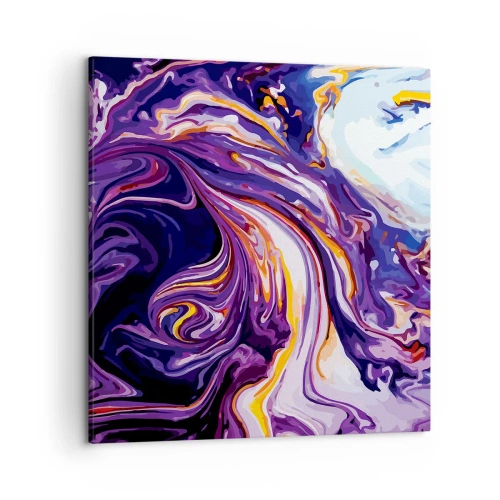 Cuadro sobre lienzo - Impresión de Imagen - Una curva en el violeta - 50x50 cm