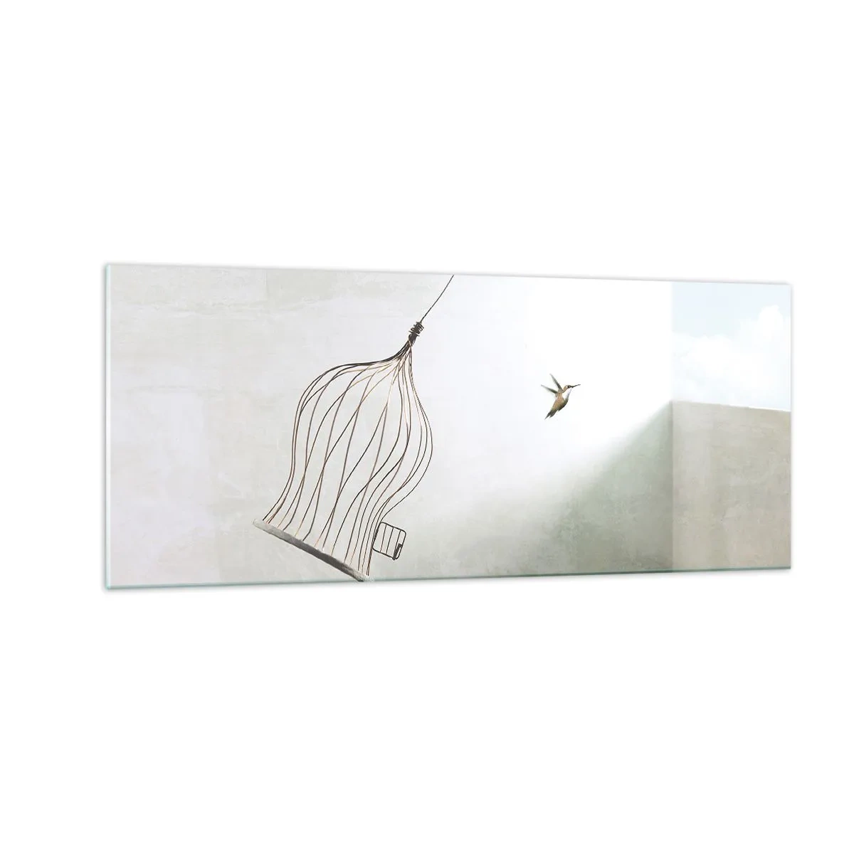 Cuadro sobre vidrio - Impresiones sobre Vidrio - Aquí debo estar - 100x40 cm