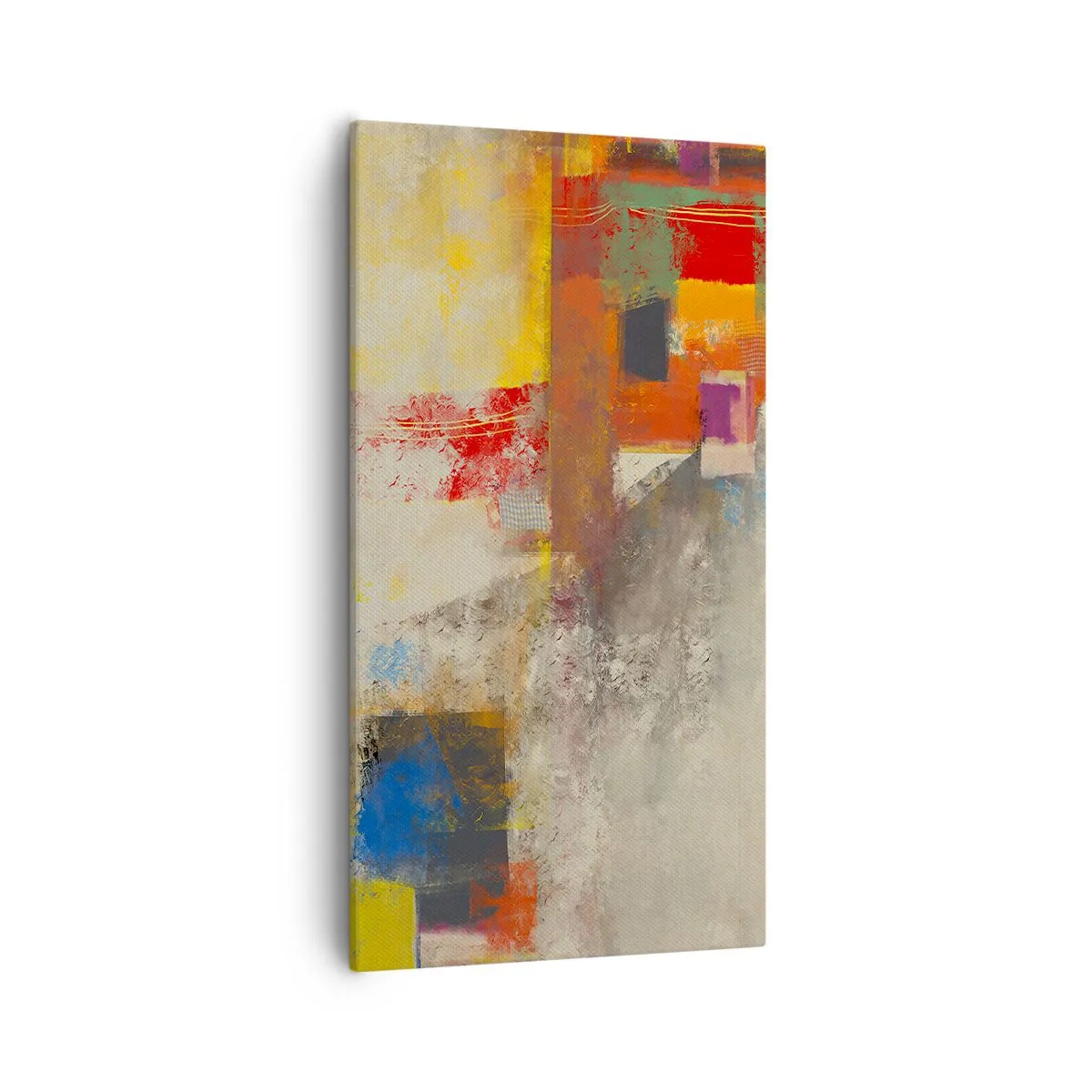 Cuadro sobre lienzo - Impresión de Imagen - Geometría de color - 55x100 cm