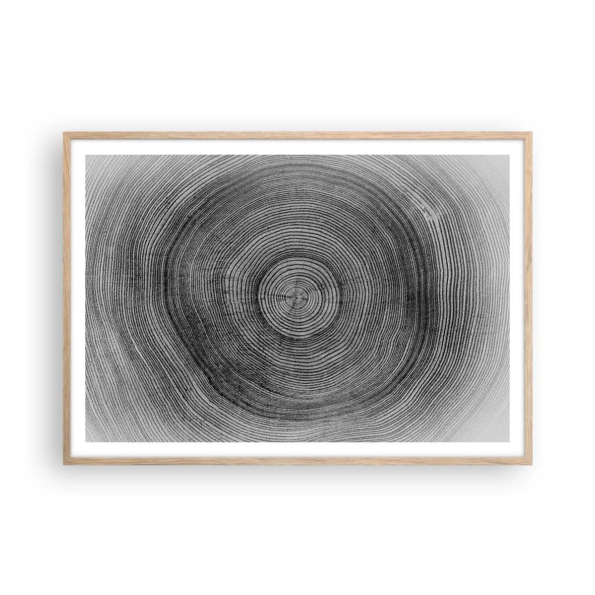 Póster en marco roble claro - El paso del tiempo - 100x70 cm