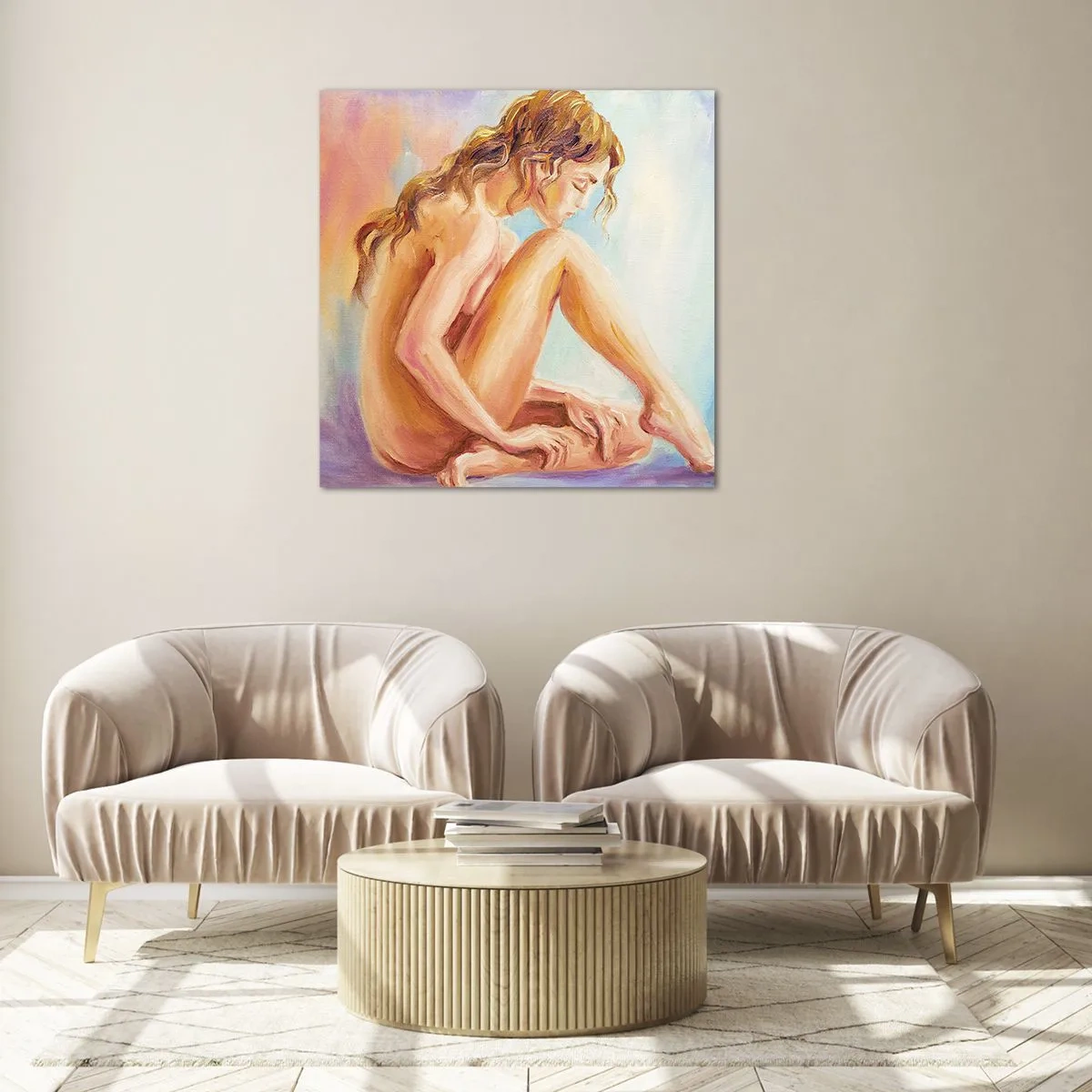 Cuadro sobre vidrio - Impresiones sobre Vidrio - Acto de juventud - 60x60 cm