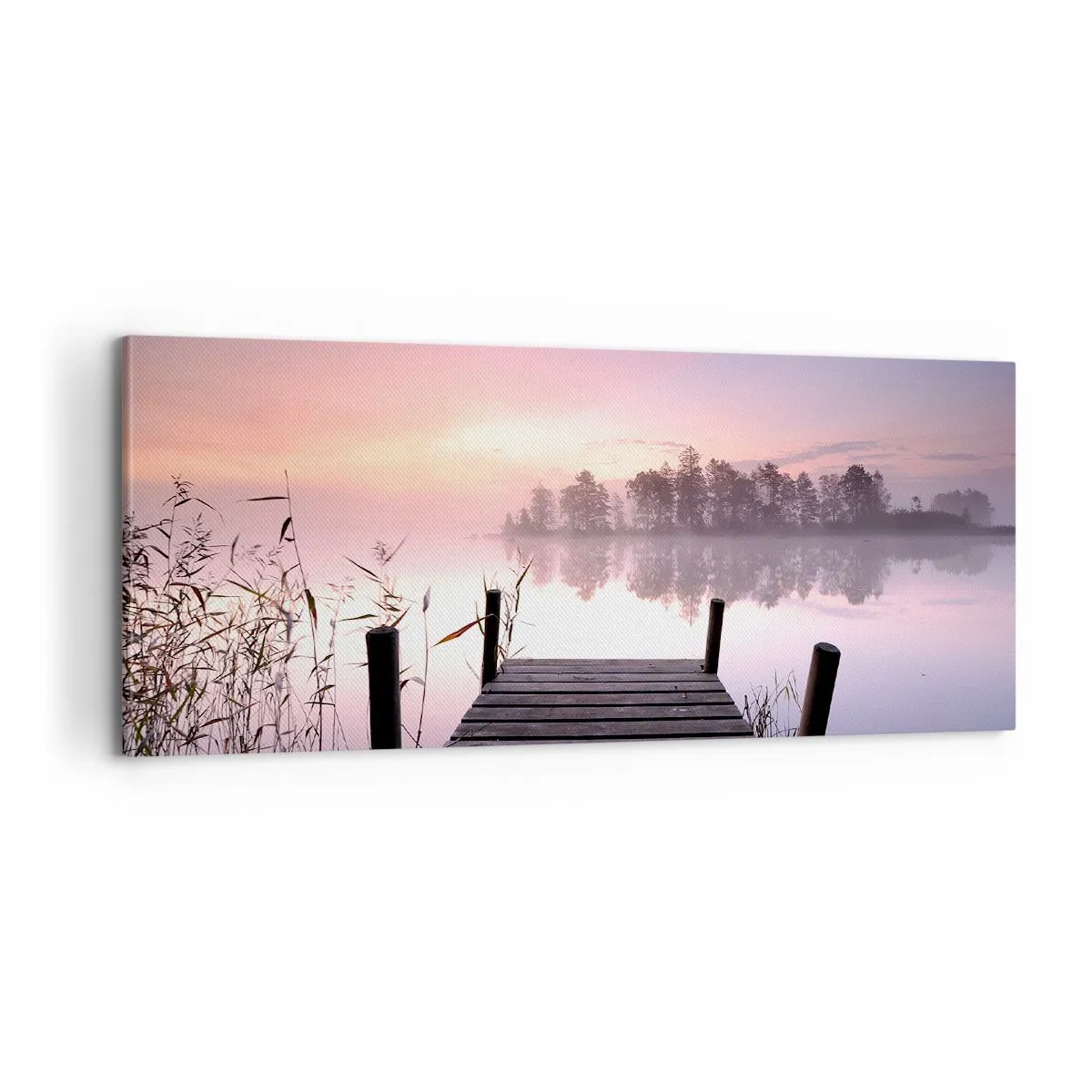 Cuadro sobre lienzo - Impresión de Imagen - De la niebla lila... - 100x40 cm