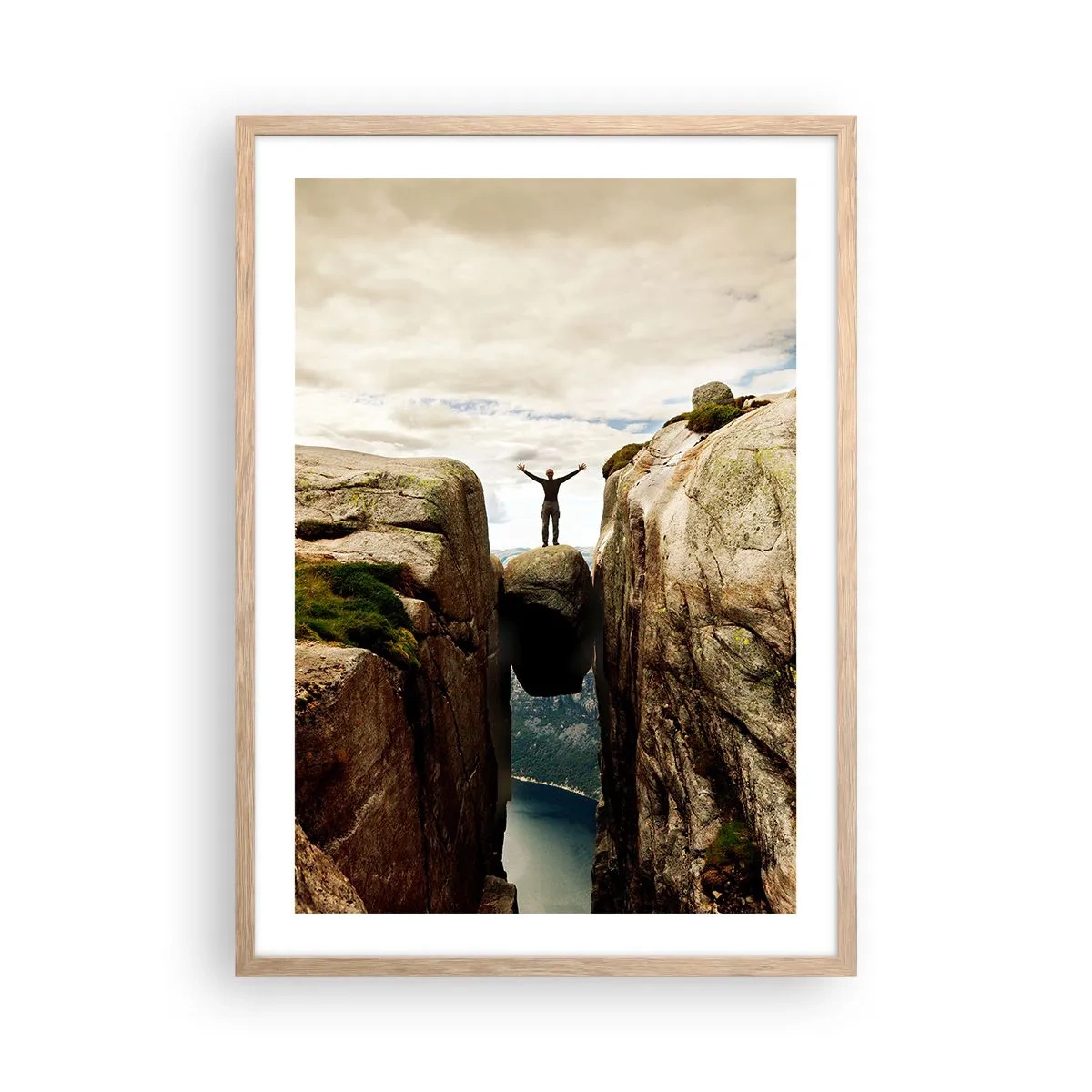 Póster en marco roble claro - ¿Cómo estoy? - 50x70 cm